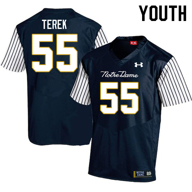 Youth #55 Christopher Terek Notre Dame Fighting Irish College Football Jerseys Stitched-Alternate